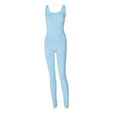 Women Jumpsuit Summer Sexy Backless Slim Fit Sleeveless Jumpsuit