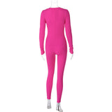 Women Jumpsuit Spring Sports Long Sleeve Jumpsuit