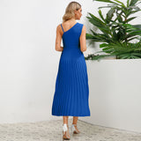 Women Date Dress Summer Slim-Fit Pleated Skirt