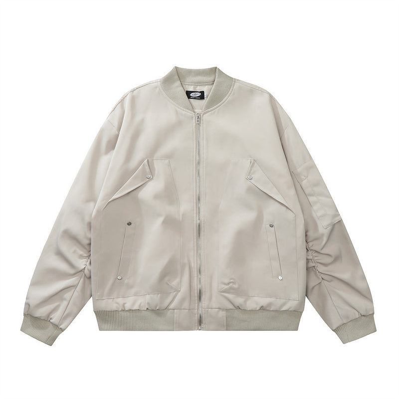 Men Jacket Coat Vibe Coat Fall Winter Men Loose Baseball Uniform Jacket