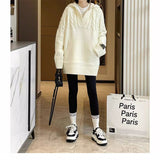 Women Knitwear Fall Winter Hooded Knitwear Loose Sweater