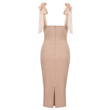 Women's Evening Dress Bow Suspender Skirt Lace Slim Fit Dress