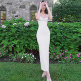 Women Dresses V-neck Strap Long Dress