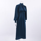 Women Dress Elegant Stand Collar Hip Skirt Women's Autumn and Winter Dress Dress