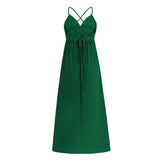 Women Date Dress Summer Slim Fit Lace Lace Spaghetti-Strap Dress