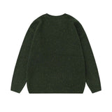 Unisex Sweater Autumn Colored Dots Affixed Cloth Embroidered Sweater