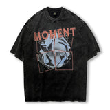 Men T Shirt Worn Looking Washed-out Short Sleeve T-shirt