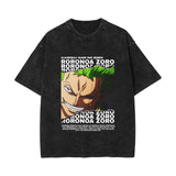 ONE PIECE T-shirt short sleeve summer washed old pure cotton loose