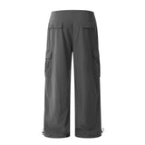 Men Sweatpants Quick-Drying Sports Straight Casual Wide-Leg Trousers