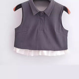 Women Tops Summer Vintage Vest Short Top