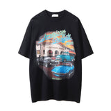 Men Vintage T-Shirt Short-Sleeved T-shirt Men's round Neck T-shirt Summer Loose