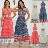 Women Date Dress Sexy Retro Floral Dress