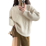 Women Knitted Pullover Sweater Women's Autumn Winter Sweater Top