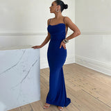 Women Dresses Fall Sexy Backless Spaghetti Straps Dress