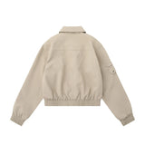 Women Jacket Short Pu Leather Jacket with Metal Buckle