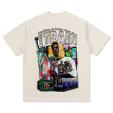 Asap Rocky T Shirts A $AP ASAP ROCKY Loose Print Short Sleeve T-Shirt Men's and Women's