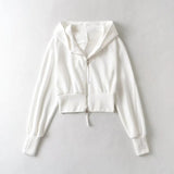 Women Jacket Double Zipper Patchwork Hoodie Women's Cardigan Jacket