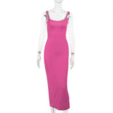 Women Dresses Summer Slim-Fit Sheath Dress Sling Dress