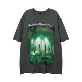 Men T Shirt Summer Letter Graffiti Half Sleeve T-shirt