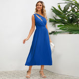 Women Date Dress Summer Slim-Fit Pleated Skirt