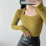Women Sweater Knitwear off-Shoulder Pullover Slim Bottoming Shirt