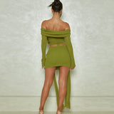 Women Co-Ord Set Autumn and Winter Two-Piece Suit Suit Long Sleeve Short Dress Suit