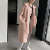 Women Cardigan Sweater Autumn and Winter Sweater Coat Button Turn-down Collar Coat Az2218