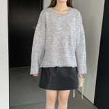 Women Knitted Two-Piece Set Jia Woven Long Sleeve round Neck Shawl Two-Piece Sweater