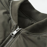 Unisex Winter Cotton Coat Winter Baseball Uniform Cotton-Padded Clothes Retro Loose Pockets Decorative Cotton-Padded Clothes