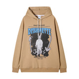 Men Hoodie Couple Hip Hop Retro Loose Oversize Hooded Jacket