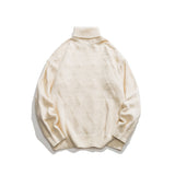 Unisex Sweater Winter Turtleneck Rhombus Sweater