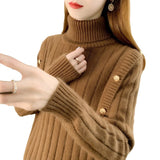 Women Knitwear Autumn and Winter Turtleneck Knitwear Loose Sweater