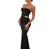 Women Dresses Cutout Sling Dress Long Dress