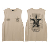 Men Vest Graffiti Sleeveless T-shirt Men and Women Couple Sports Vest