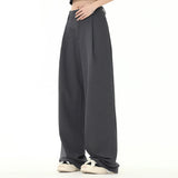 Men Sweatpants Casual Suit Pants Men's Straight Long Pants Loose Wide Leg Floor Pants