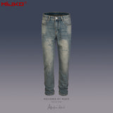 MIJKO Mens Vintage Pants Distressed Jeans