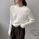 Women Winter Knitted Sweater Long Sleeve Thick Knitwear 8t7196