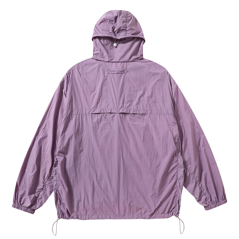 Men Jacket Coat Thin Sun Protection Clothing Spring and Summer Outdoor Sports Loose Casual Breathable Hood Jacket Double Zipper Jacket