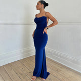 Women Dresses Fall Sexy Backless Spaghetti Straps Dress