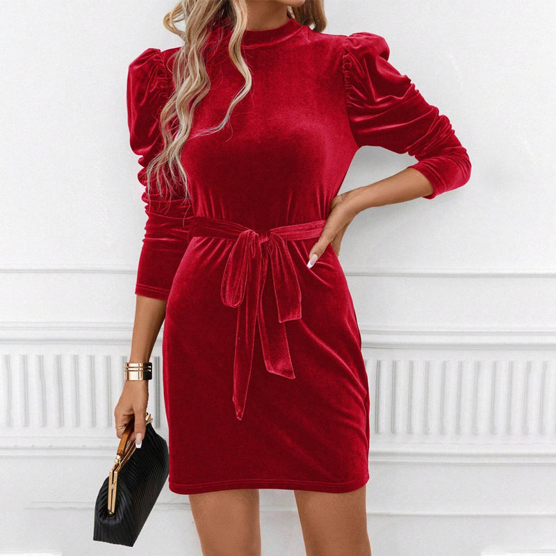 Women Dress Long Sleeve Narrow Skirt