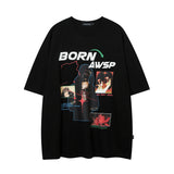 Men T Shirt Summer round Neck Printed Couple Short Sleeve T-shirt Men and Women Couple