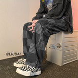 Men Jeans Autumn and Winter Loose Straight Wide Leg Pants