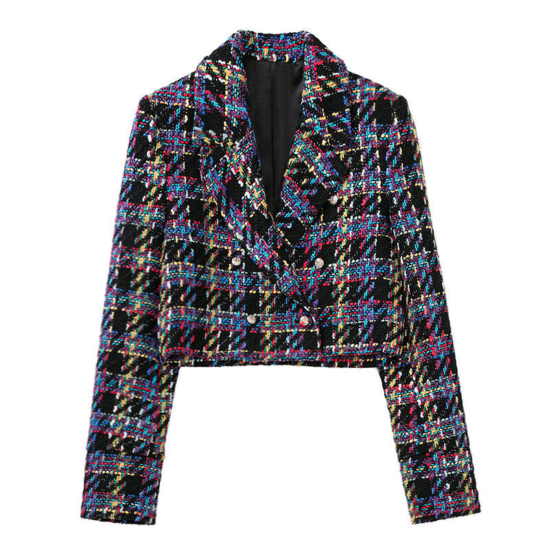 Women Suits Spring and Autumn Classic Style Texture Short Suit Coat