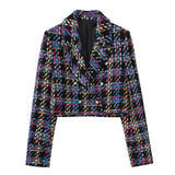 Women Suits Spring and Autumn Classic Style Texture Short Suit Coat