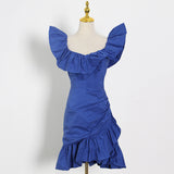 Women Dresses Dress Summer V-neck Short Hip Skirt (Qymy0409)