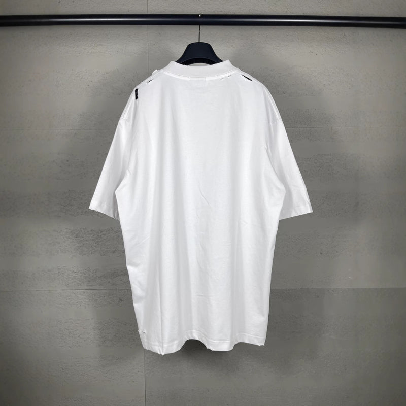 Men T-shirts Summer Paris Letter Print Short Sleeve T-Shirt Loose Casual