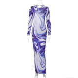 Women Dresses Winter Sexy Backless Slim Fit Long Sleeve Dress