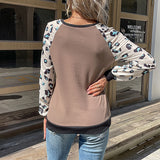 Women Knitted Sweater Autumn and Winter Leisure Contrast Color Knitwear Long Sleeve Patchwork Knitting Bottoming Shirt