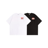 Vetements T Shirts VTM Hello My Name Is Red Signature Graffiti Logo T-shirt