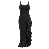 Women Dresses Sexy Sling Dress Midi Dress Evening Gown (Zns0409)